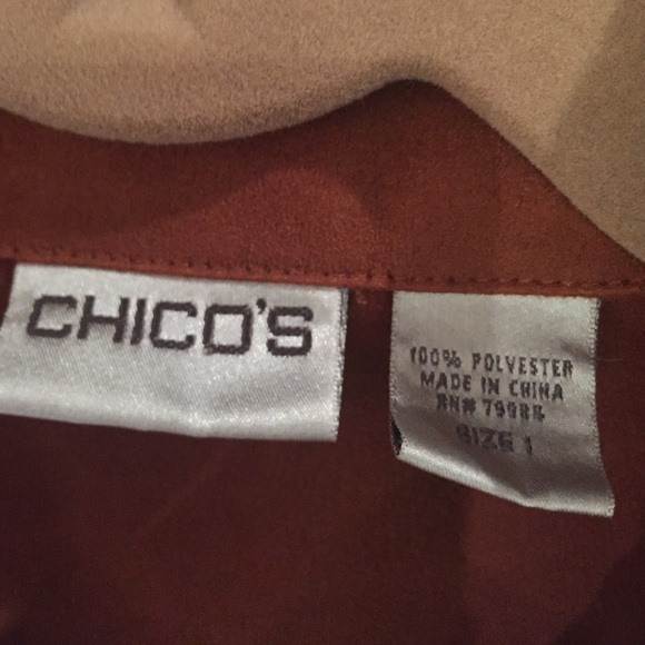 Chico's microsuede shirt jacket - Picture 2 of 3